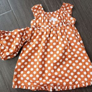 Texas Longhorn 2T polkadot dress with bloomers